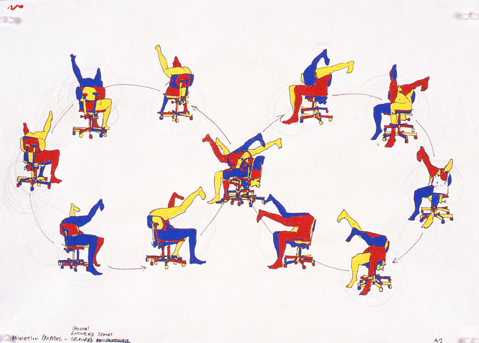 Animatation Proposal (Enclosed Spaces Coloured) II, 2001
